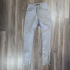 James Jeans Twiggy Light Gray Skinny Ankle Jeans with Hem Zippers Size‎ 23